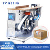 ZONESUN Corner Wrap Labeling Machine Tamper Proof Seal Label Applicator Labeler ZS-TB90