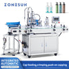 ZONESUN  4 in 1 Round Bottle Filling Capping Machine with Cap Feeder ZS-AFC8