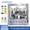 ZONESUN ZS-CYXR12 Automatic Hot Melt Glue Film Round Bottle Labeling Machine