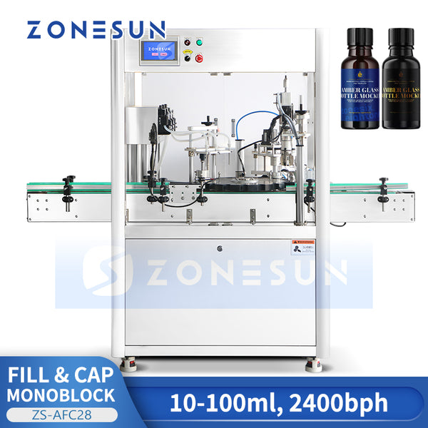 ZONESUN Automatic High Speed Bottle Cap Filling and Capping Machine ZS-AFC28