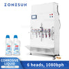 ZONESUN ZS-YTCR6 Corrosive Strong Acid Liquid Filling Machine Disinfectant Acid Alkali Sanitizer Bleach Bottle Filler