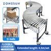 ZONESUN ZS-FCO600 Flexible Expandable Roller Conveyor O Belts