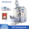 ZONESUN ZS-GFGT620 Full Automatic Paste Satchet Bag Filling Sealing Machine With Feeding Pump