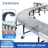 ZONESUN ZS-FCV600 Flexible Extendable Roller Conveyor V Belt