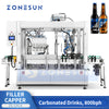 Glass beer bottle filling and capping machine