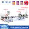 ZONESUN Four Piston (thermal insulation) Paste Filling Capping Labeling Machine ZS-FAL180D9