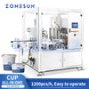 ZONESUN ZS-AFS02 Plastic Cup Piston Pump Filling and Sealing Machine