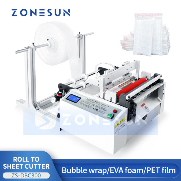 ZONESUN EVA foam PET PVC Reflective Film Roll to Sheet Cutting Machine ZS-DBC300