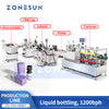 ZONESUN Automatic Production Line Unscrambler Filling Capping Labeling Inkjet Printer Cartoner ZS-FAL180B1