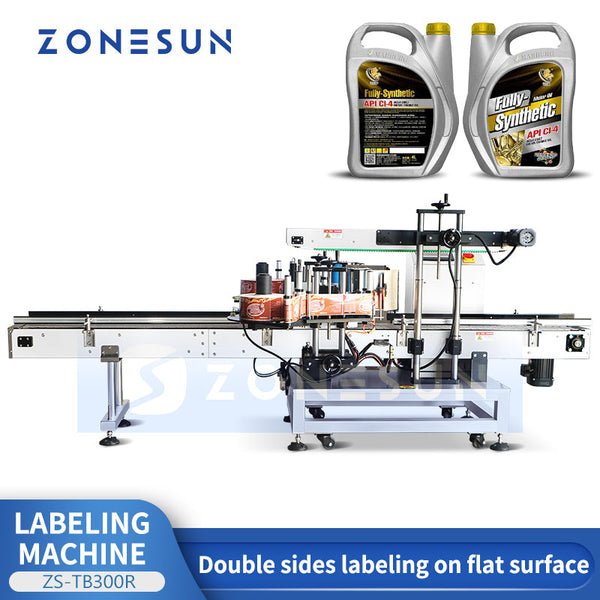 ZONESUN Automatic Square Bottle Labeling Machine Label Applicator ZS-TB300R