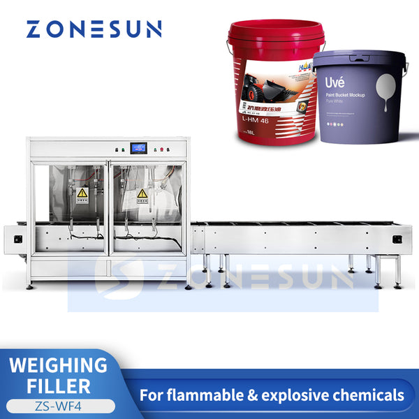 ZONESUN Explosion-proof Weighing Filling Machine Paint Bucket Filler ZS-WF4