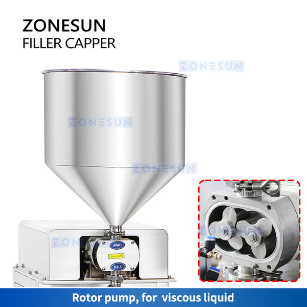 ZONESUN Rotary Pump Paste Filling and Capping Machine Servo Capping ZS-AFC26