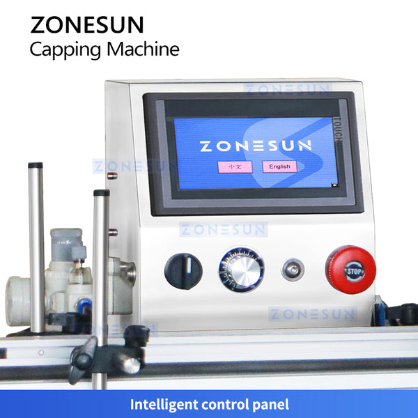 ZONESUN ZS-XG1870M Automatic Capping Machine 4 Wheel Screw On Cap Capping Equipment