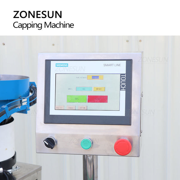 ZONESUN  4 in 1 Round Bottle Filling Capping Machine with Cap Feeder ZS-AFC8