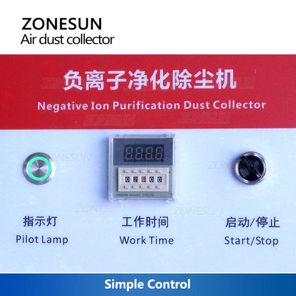 ZONESUN ZS-NIC1 Semi Automatic Negative Ion Air Dust Collector