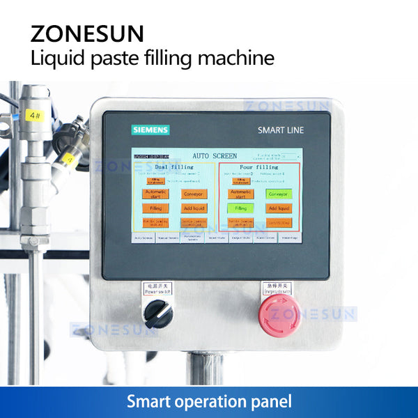 Zonesun ZS-SVYT4D Dual System Liquid Paste Servo Filling Machine