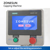 ZONESUN Automatic Metal Lug Cap Twist Off Capper Bottle Capping Machine with Cap Feeder ZS-XG440T2