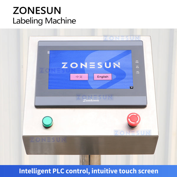 ZONESUN ZS-TB823F Automatic Top and Sides Labeling Machine