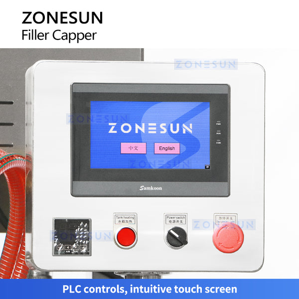 ZONESUN Piston Filling Steam Vacuum Capper Sealing Machine ZS-FAL180B10