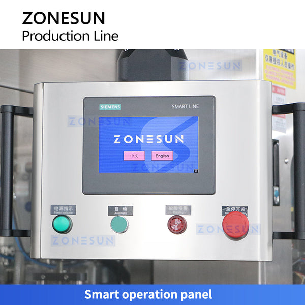 Zonesun ZS-FAL180Z10 Servo Filling Production Line F-stype Capper Bottleing Line