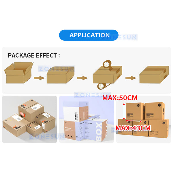 ZONESUN ZS-FKC5040X Automatic Carton Top and Bottom Sealing Machine