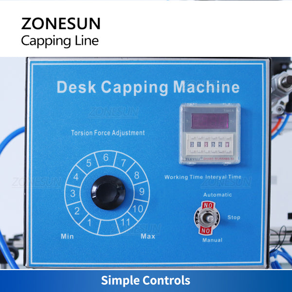 ZONESUN ZS-XG6100C Desktop Automatic Bottle Cap Capping Machine Screw Top Liquid Spray Cap