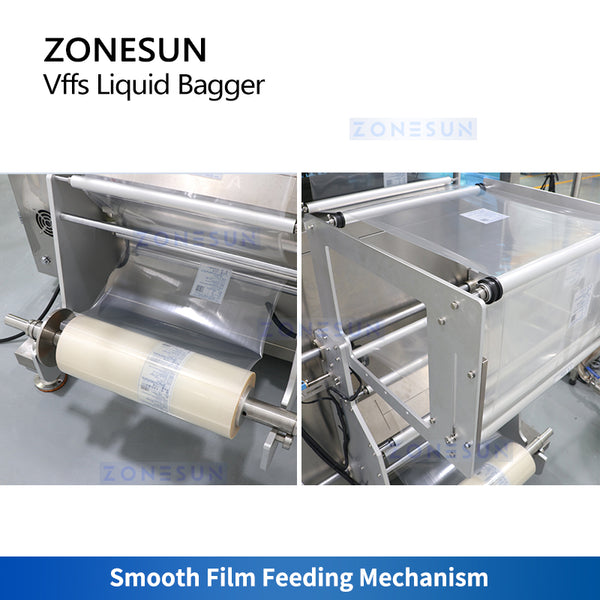 ZONESUN VFFS Liquid Bagger Monoblock Sachet Packaging Filling and Sealing Machine ZS-FSMP8