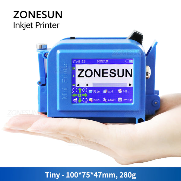 ZONESUN Handheld Inkjet Printer Portable Date Coding Machine ZS-DC1