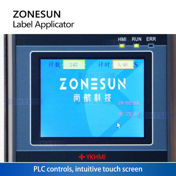 ZONESUN Corner Wrap Labeling Machine Tamper Proof Seal Label Applicator Labeler ZS-TB90