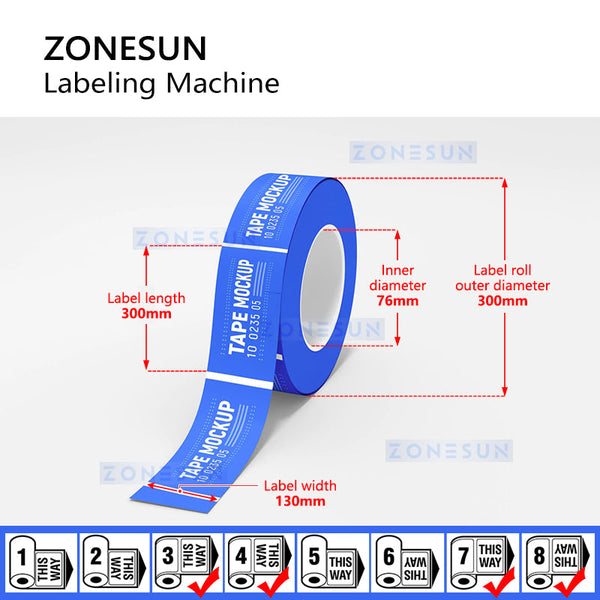 ZONESUN ZS-TB500R Automatic One Circle Label Round Bottle Labeling Machine