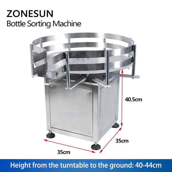 ZONESUN ZS-SP600Z Automatic Rotary Round Plastic Bottle Jar Collecting Packaging Sorting Turntable Machine