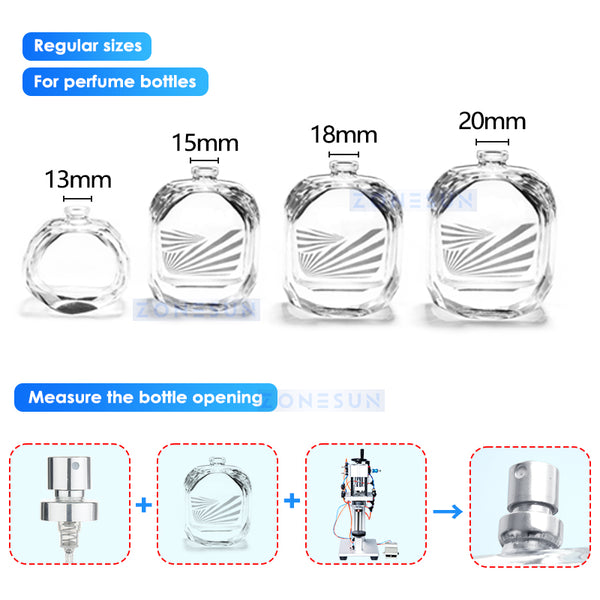 ZONESUN  ZS-YG08 Pneumatic Perfume Bottle Vial Crimping Machine