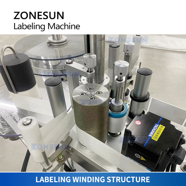 ZONESUN ZS-TB140 High Speed Vertical Star Wheel Round Bottle Labeling Machine ZS-TB140