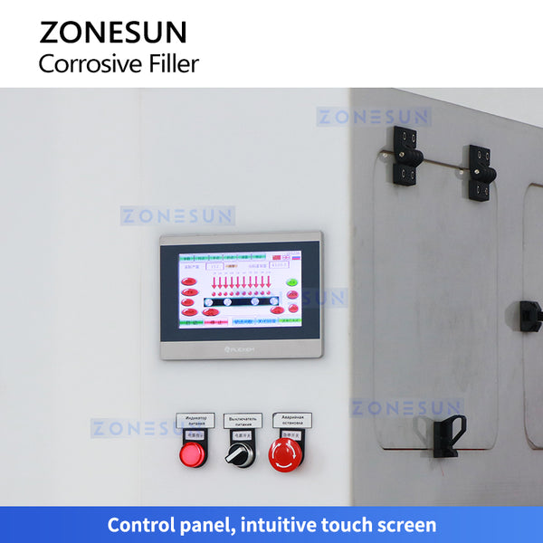 Zonesun Chemical Liquid Filling Machine Bleach Pesticide Disinfectant  Filler Equipment  ZS-YTCR10A