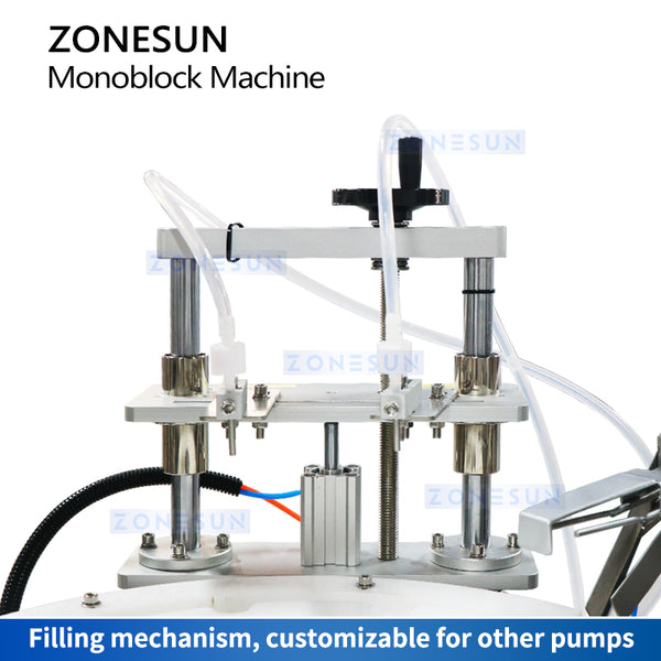 ZONESUN ZS-AFCL4 Monoblock Filling Capping Labeling Packaging Machine