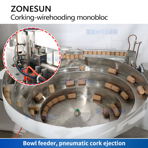 ZONESUN ZS-YG17 Automatic Wine Corking Machine Monoblock Cork Cager Machines