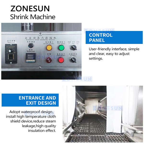 ZONESUN ZS-ZQ15 Automatic Steam Shrink Tunnel Machine