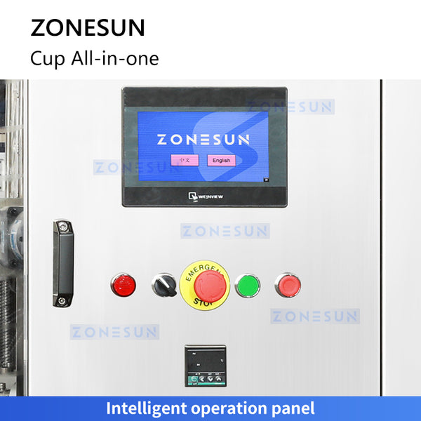 ZONESUN ZS-AFS02 Plastic Cup Piston Pump Filling and Sealing Machine