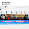 ZONESUN ZS-PM1800 Automatic Continuous Plastic Packet Aluminum Foil sealing Machine With Code Printer