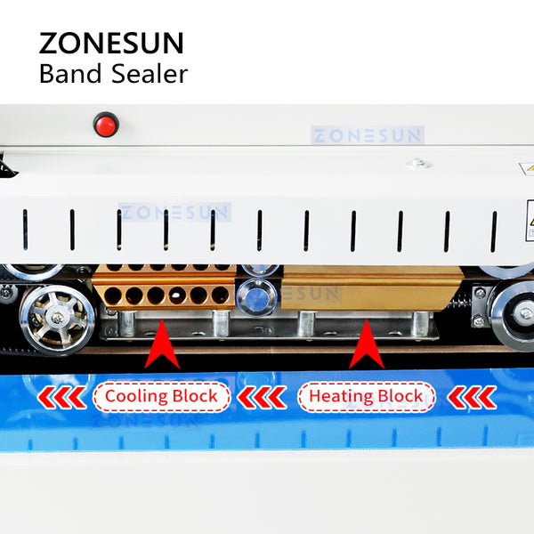 ZONESUN ZS-PM1800 Automatic Continuous Plastic Packet Aluminum Foil sealing Machine With Code Printer