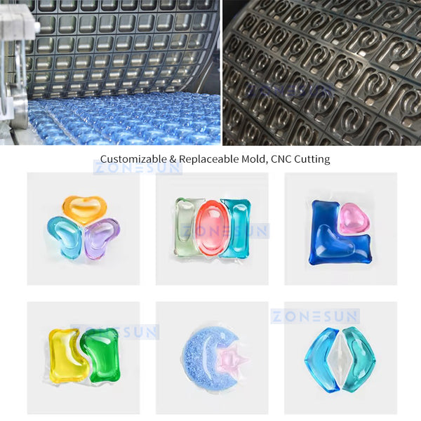 ZONESUN Automatic Laundry Pods Paker Washing Pods Water Soluble Packaging Equipment ZS-NZC350