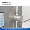 ZONESUN Liquid Filling Machine Small Machine Line 316 Magnetic Pump Water Juice Beverage Bottle Diving Nozzle ZS-DTMP1D