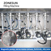 ZONESUN ZS-CL6T Automatic 6 Nozzle Magnetic Pump Filling Machine with Dust Cover