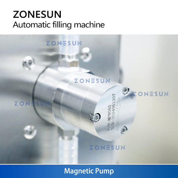 ZONESUN ZS-DTMPZ1 Automatic  Magnetic Pump Liquid Filling Machine with Conveyor