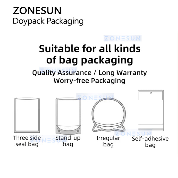 ZONESUN ZS-FSGT1 Liquid Sauce Pouch Filling and Sealing Machine