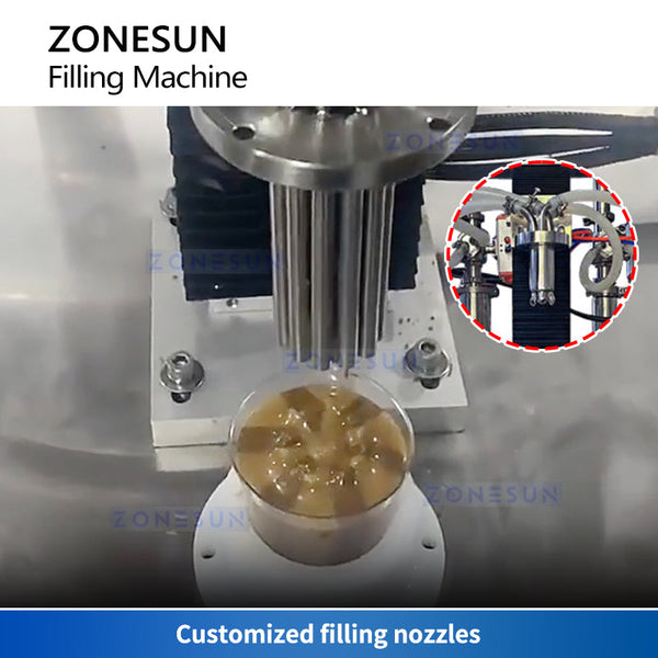 ZONESUN ZS-FM250 Automatic Dual-Color Swirl Paste Filling Machine Piston Pump