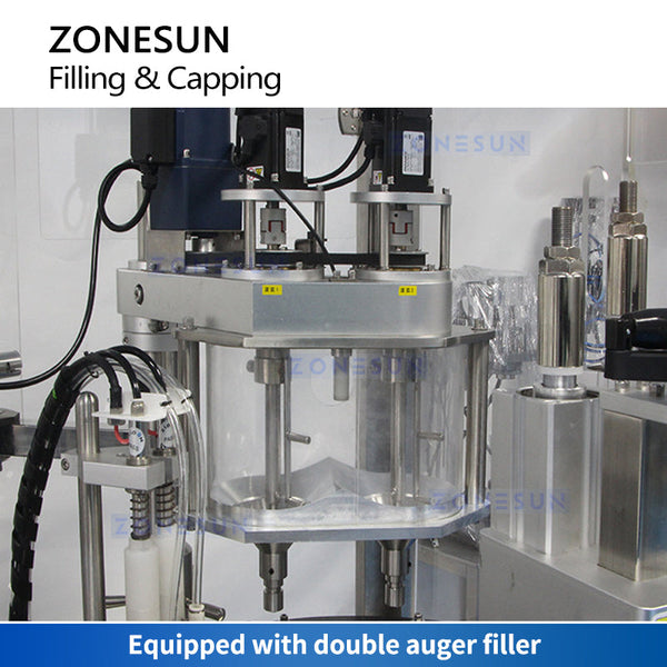 ZONESUN Automatic Vial Powder Auger Filler Filling and Capping Machine ZS-AFC24