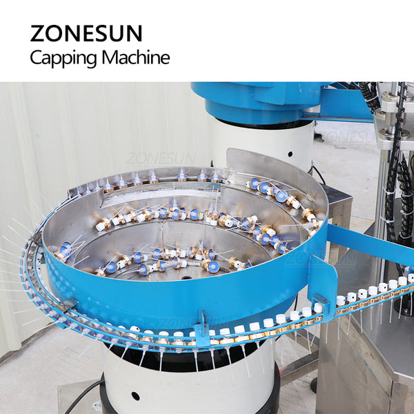 ZONESUN  4 in 1 Round Bottle Filling Capping Machine with Cap Feeder ZS-AFC8