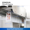 ZONESUN ZS-ASP2 Automatic Spout Pouch Piston Pump Liquid Filling Capping Machine