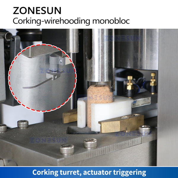 ZONESUN ZS-YG17 Automatic Wine Corking Machine Monoblock Cork Cager Machines